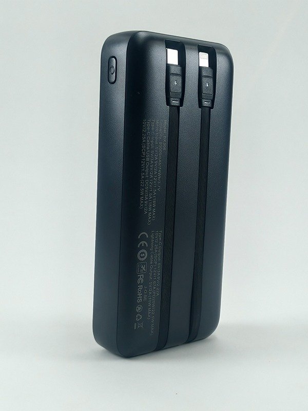 Slim white BX-306 20000mAh power bank showing multiple ports and a compact, portable design. Slim white BX-306 20000mAh power bank showing multiple ports and a compact, portable design.