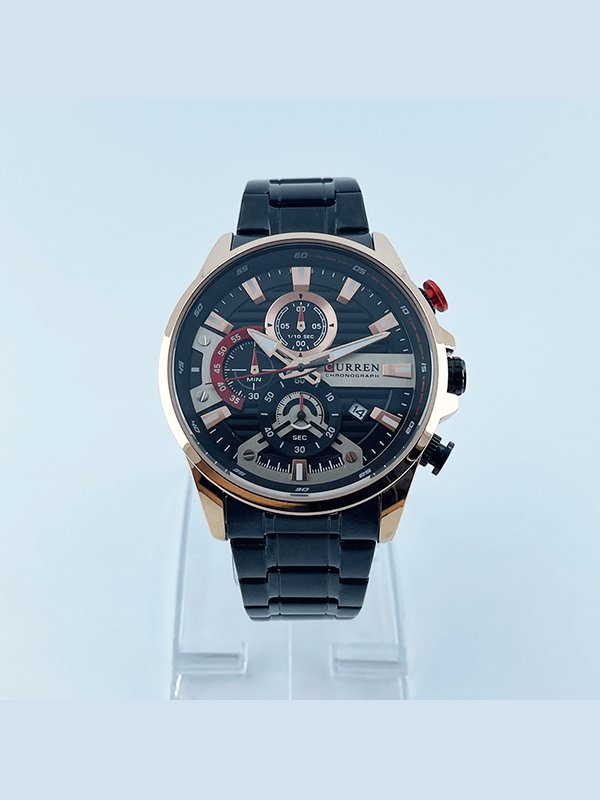 Curren Chronograph Watch — Black