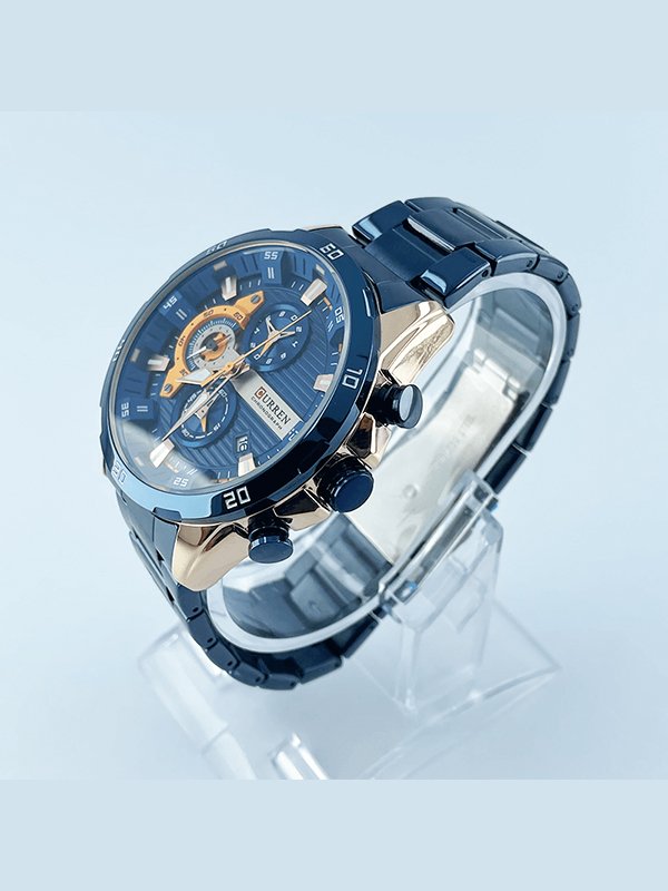 Curren Chronograph Watch — Navy Blue - Image 3