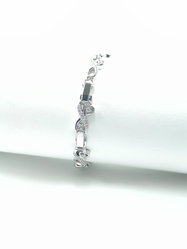 Xuping Silver Infinity Heart Bracelet - Image 4