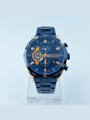 1-2.jpg Curren Chronograph Watch — Navy Blue