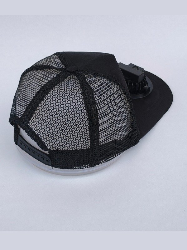 Martgoz-Cap-Black-1 (5) USB rechargeable cooling fan cap black breathable mesh Pakistan