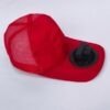 USB rechargeable cooling fan cap black breathable mesh Pakistan
