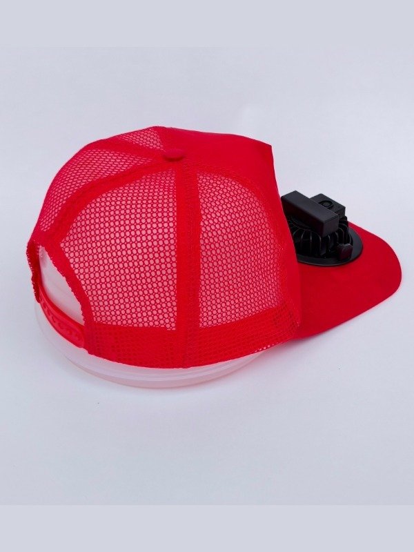 USB rechargeable cooling fan cap black breathable mesh Pakistan