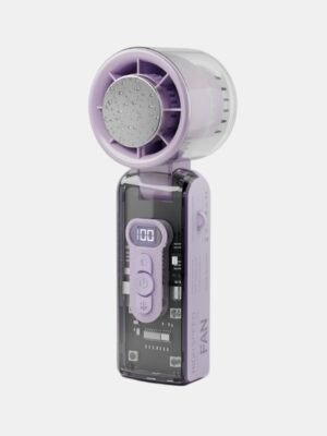 1 Portable Turbo Handheld Fan with Digital LED Display