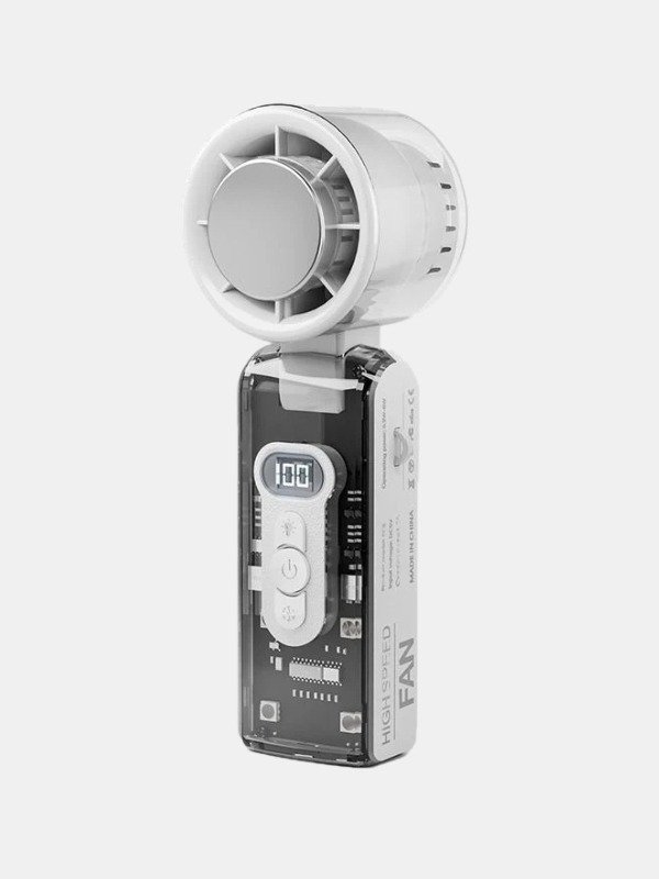 5 Portable Turbo Handheld Fan with Digital LED Display