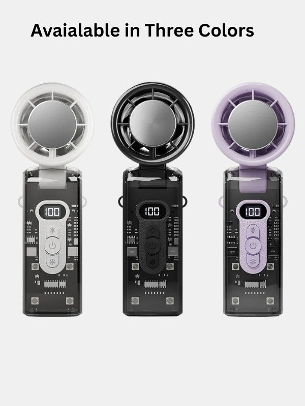 7 Portable Turbo Handheld Fan with Digital LED Display