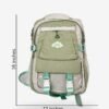Angry Birds Green Sizes Sage Green Kids School Backpack – Cartoon Bird Patch, 16x12 Inch Lightweight Bag for Boys & Girls