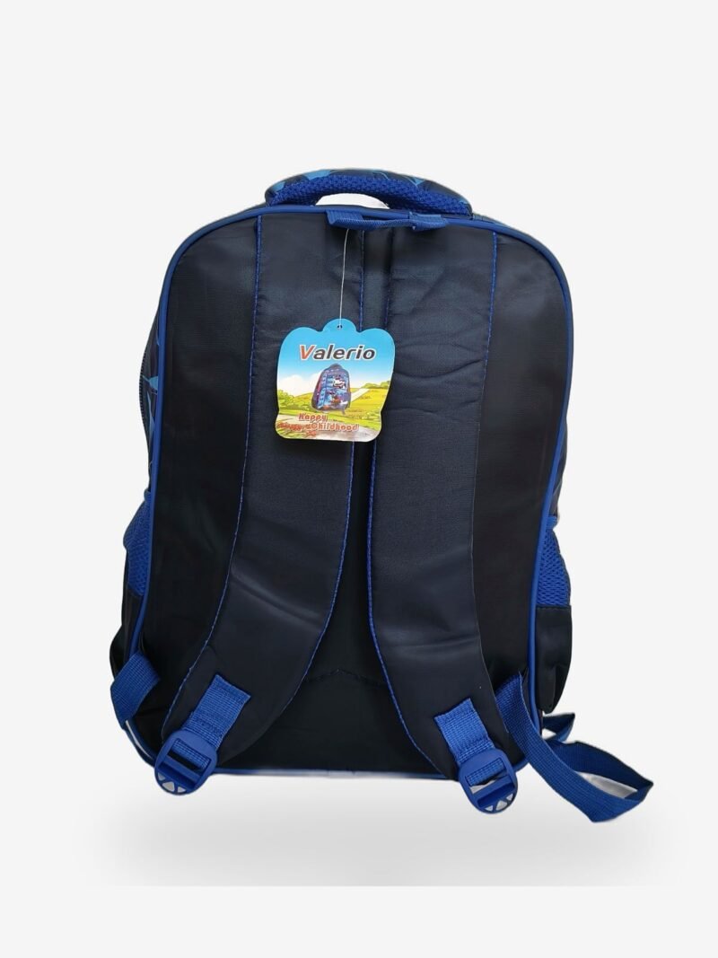 Batman 1 Black kids backpack front view showing 15 x 12 inch dimensions with cartoon character print