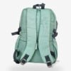 Brave Green 3 Fashion green-blue backpack front view showing 16 x 12 inch dimensions with octopus patch