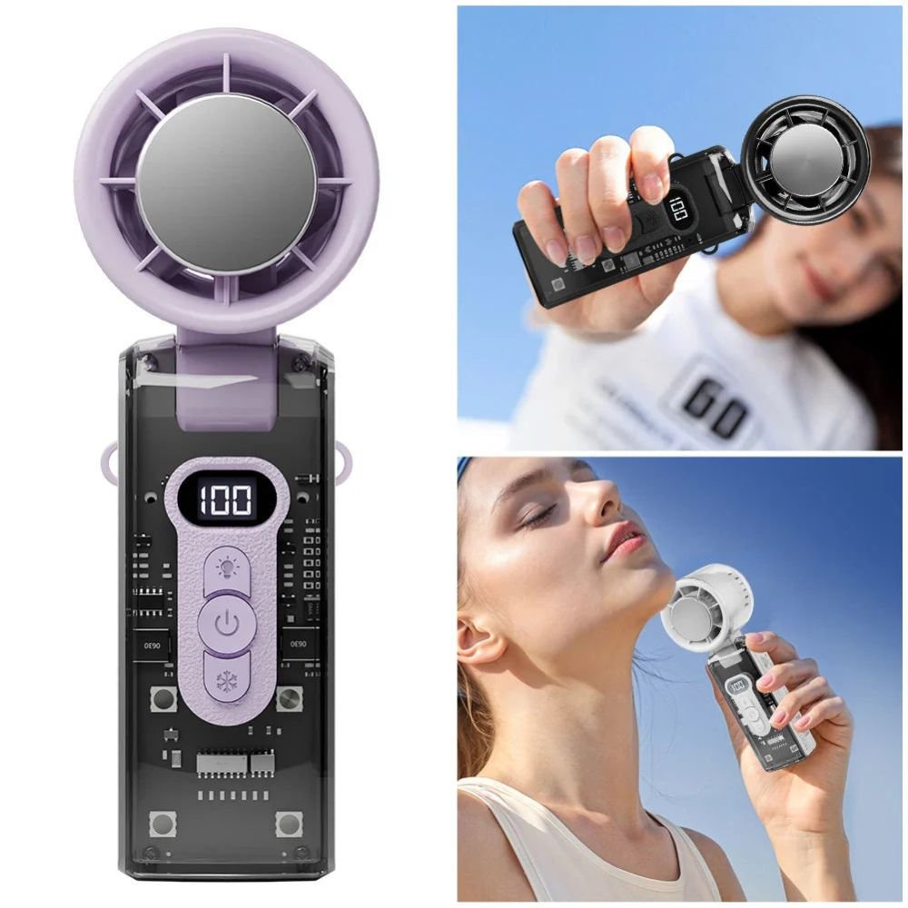Portable Turbo Handheld Fan with Digital LED Display & 100 Speed Levels | Martgoz