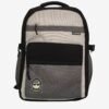 Fashion Gray 1 Fashion Gray Backpack front view showing 16 x 12 inch dimensions with cartoon patch design