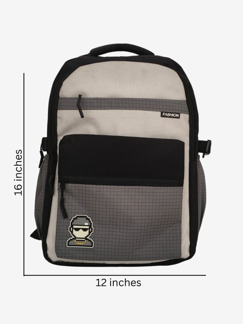 Fashion Gray 1-size Fashion Gray Backpack – Durable School & Travel Bag with Laptop Compartment