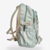 Large Green 2 Large sage green backpack front view showing 18 x 12 inch dimensions and clear display pocket