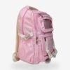 Large Pink 2 Large pink backpack front view showing 18 x 12 inch dimensions and clear display pocket