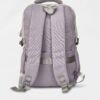 Purple 3 Fashion purple backpack front view showing 16 x 12 inch dimensions with smiley mini pouch