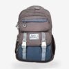 Snoopy Gray1 Fashion gray-blue backpack front view showing 17 x 12 inch dimensions and buckle flap design