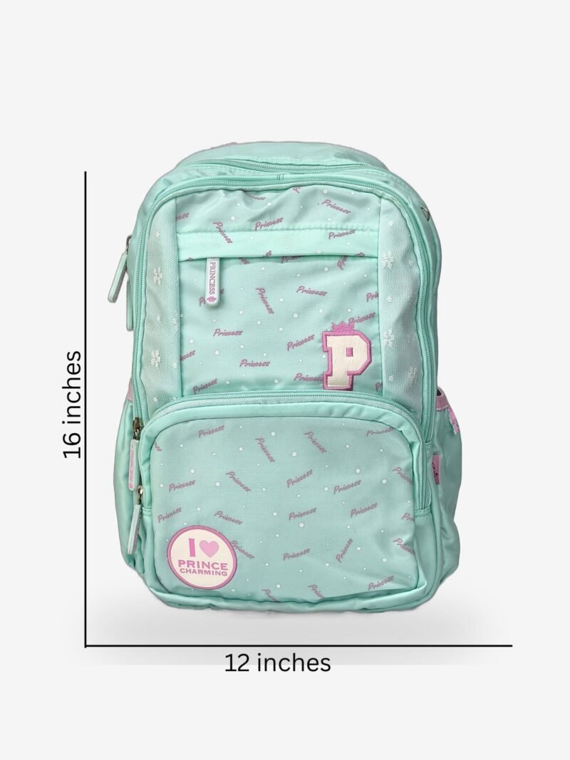green 1 size Fashion Mint Green Princess Backpack – Durable School & Travel Bag for Girls