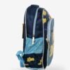 minions 1 Blue kids backpack front view showing 15 x 12 inch dimensions with cartoon character print
