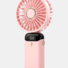Rechargeable Mini Hand Fan with LED Display – 5 Speed Modes, Portable & Kid-Friendly