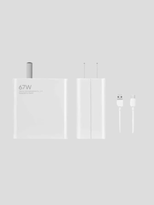 Xiaomi 67W Fast Charger Set (White) – Original with Charging Cable Included