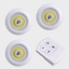 Pack of 3 Wireless LED Night Lights with Remote – 3W Ultra Bright COB Under Cabinet Lights