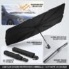 Foldable Umbrella-Style Car Windshield Sun Shade – UV & Heat Protection Cover