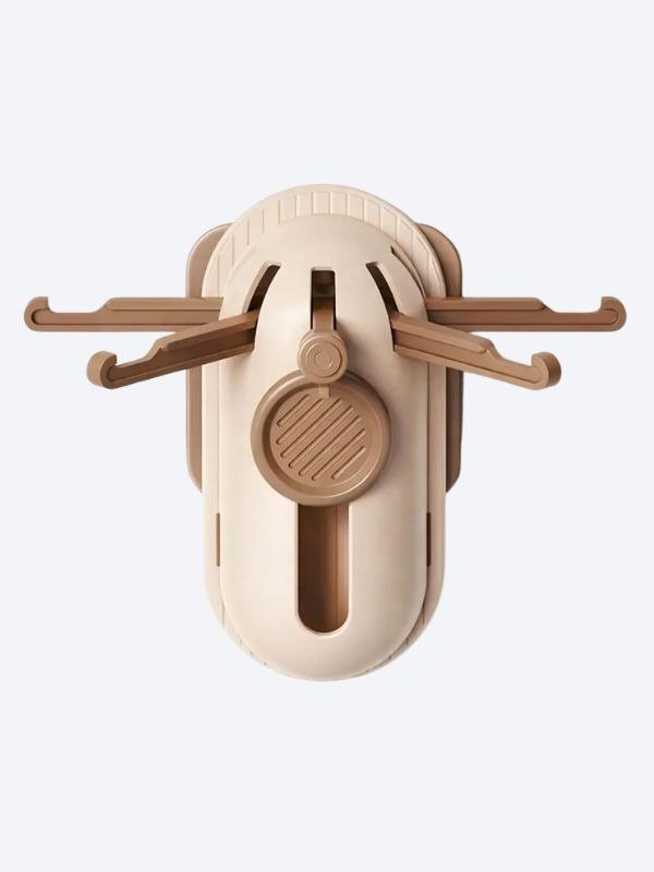 Foldable Wall-Mount Rotating Hook Rack – Space-Saving Kitchen & Bathroom Organizer