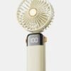 Rechargeable Mini Hand Fan with LED Display – 5 Speed Modes, Portable & Kid-Friendly