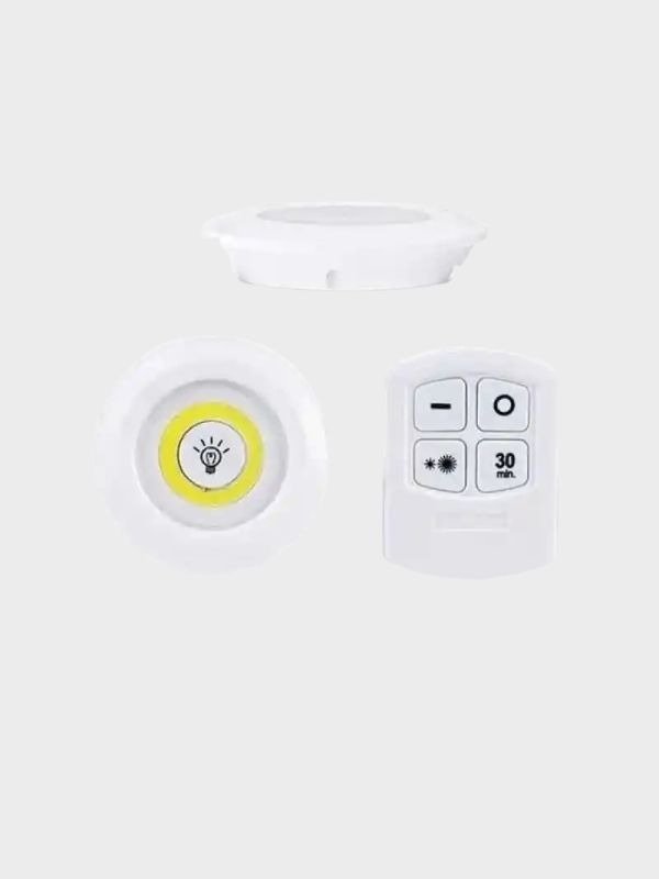 Pack of 3 Wireless LED Night Lights with Remote – 3W Ultra Bright COB Under Cabinet Lights