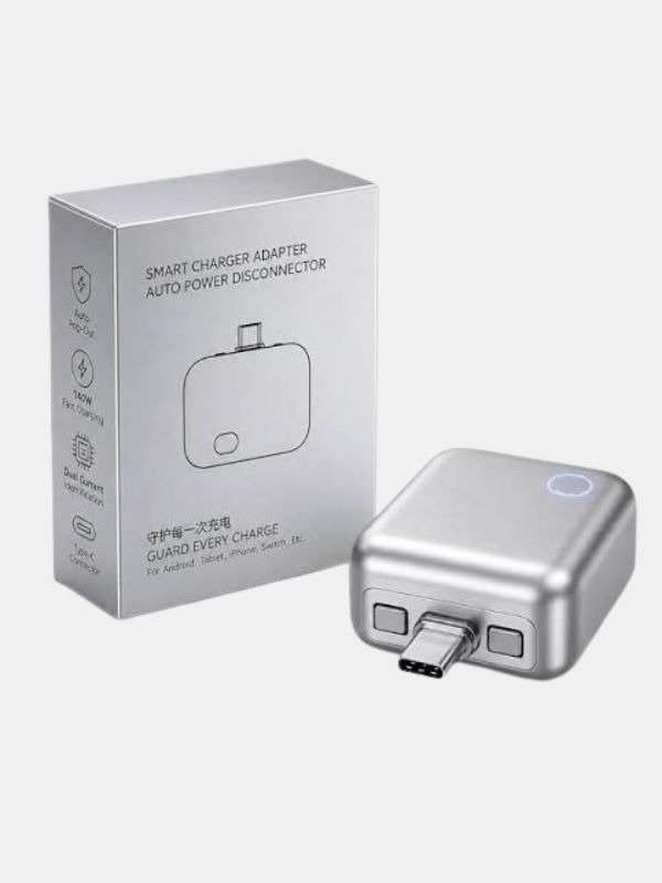 Type-C Smart Auto Stop Charging Adapter – Physical Disconnect Battery Guard with Anti-Overcharge Protection Type-C Smart Auto Stop Charging Adapter – Physical Disconnect Battery Guard with Anti-Overcharge Protection