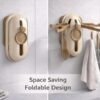 Foldable Wall-Mount Rotating Hook Rack – Space-Saving Kitchen & Bathroom Organizer