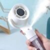 3-Speed Handheld Mist Spray Fan – USB Rechargeable Portable Cooling Fan