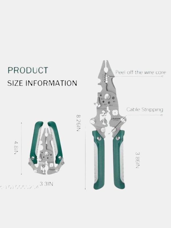 16-in-1 Foldable Wire Stripping Pliers – Multi-Function Electrician Crimping & Cutting Tool 16-in-1 Foldable Wire Stripping Pliers – Multi-Function Electrician Crimping & Cutting Tool