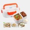 Waterproof Portable Electric Heating Lunch Box – Leakproof with Bonus Soup Tray
