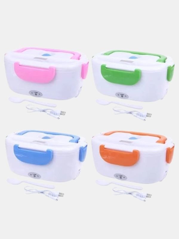 Waterproof Portable Electric Heating Lunch Box – Leakproof with Bonus Soup Tray