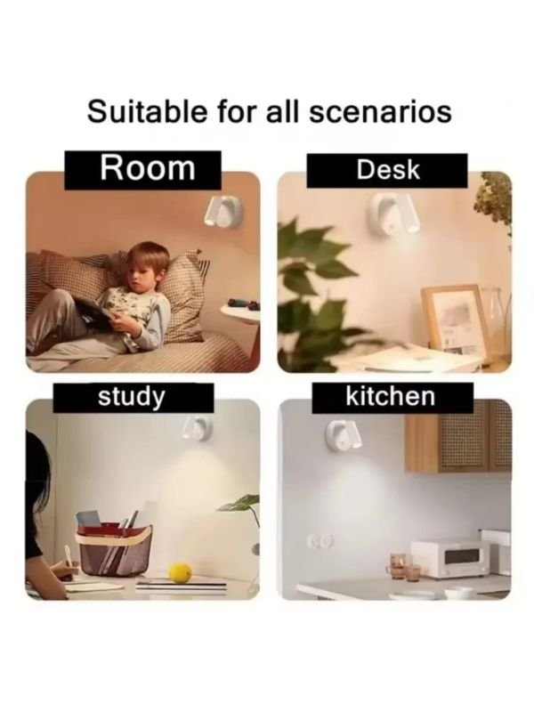 Rechargeable LED Wall Spotlight – No Drilling, Touch Control, 3 Color Modes Rechargeable LED Wall Spotlight – No Drilling, Touch Control, 3 Color Modes