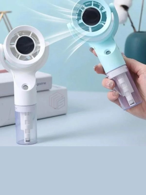 3-Speed Handheld Mist Spray Fan – USB Rechargeable Portable Cooling Fan