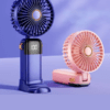 Rechargeable Mini Hand Fan with LED Display – 5 Speed Modes, Portable & Kid-Friendly