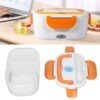Waterproof Portable Electric Heating Lunch Box – Leakproof with Bonus Soup Tray