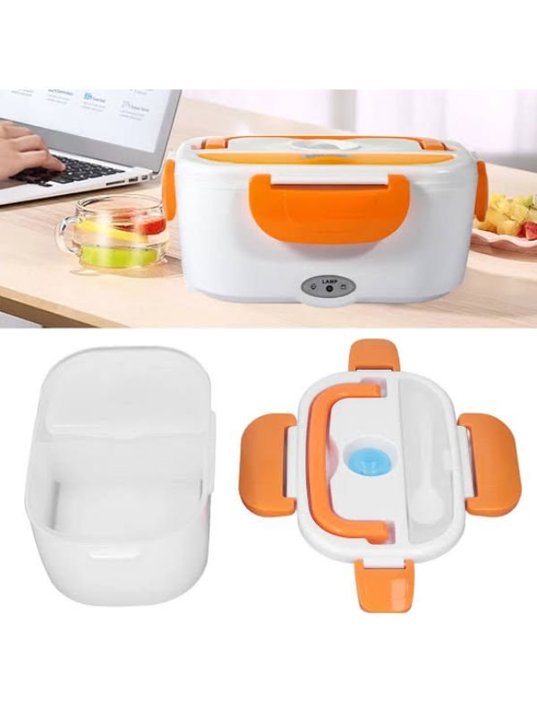 Waterproof Portable Electric Heating Lunch Box – Leakproof with Bonus Soup Tray