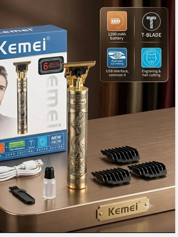 Kemei Professional Hair Clipper KM-T99 – Precision & Durability Grooming Kit