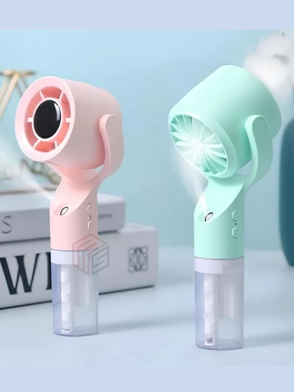 3-Speed Handheld Mist Spray Fan – USB Rechargeable Portable Cooling Fan