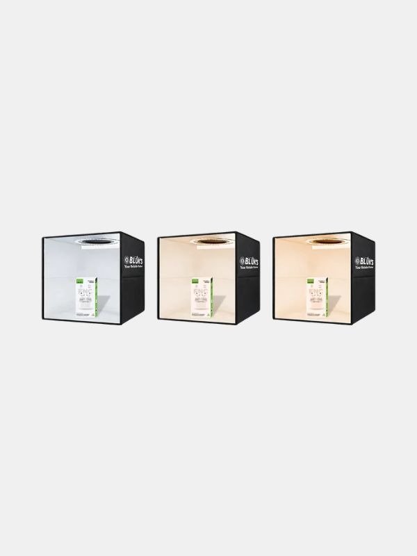BX-715 Foldable Mini Studio Light Box – 3-Color LED Ring Light with 12 Backdrops