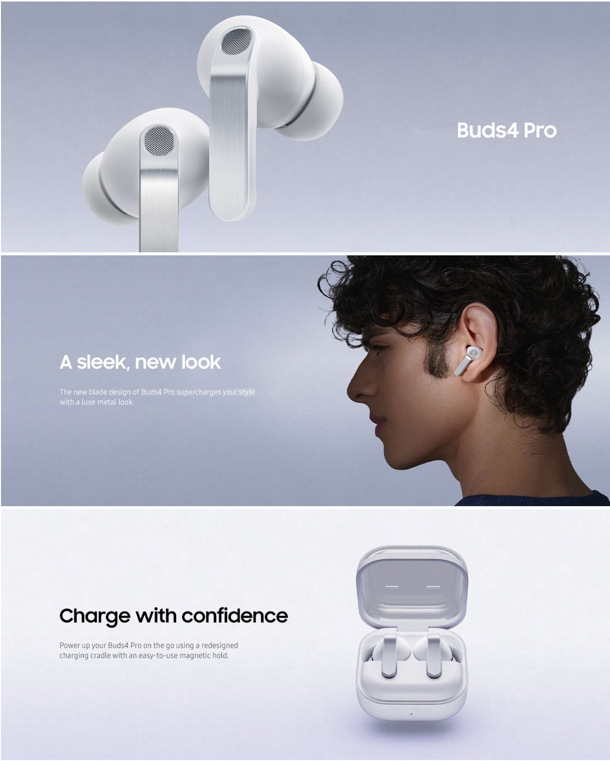 Buds 4 Pro wireless earbuds black with charging case – Martgoz