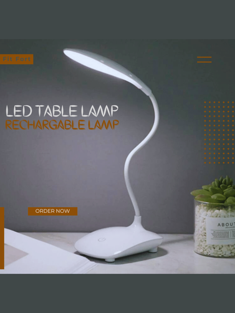 Stylish LED Desk Lamp – 3-Level Dimmable, 360° Adjustable Study Light