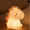 Cute Silicone Unicorn Night Light – Soft Touch LED Bedside Lamp for Kids, USB Rechargeable