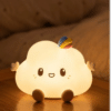 Cute Cloud Silicone Night Light ZH-170 – Touch Control 7-Color LED Lamp for Kids, USB Rechargeable