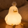 Cute Duck Night Lamp – Soft Silicone LED Touch Light, USB Rechargeable