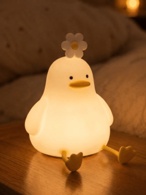 Cute Duck Night Lamp – Soft Silicone LED Touch Light, USB Rechargeable Cute Duck Night Lamp – Soft Silicone LED Touch Light, USB Rechargeable